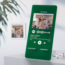 将图片加载到图库查看器,Custom Spotify Code Cell Mobile Phone Stands Scannable Spotify Code Photo Frame Album for Office Desk Gift