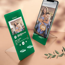 将图片加载到图库查看器,Custom Spotify Code Cell Mobile Phone Stands Scannable Spotify Code Photo Frame Album for Office Desk Gift