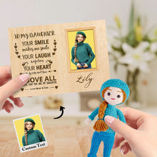 画像をギャラリービューアに読み込む, Gifts for Daughter Custom Crochet Doll from Photo Handmade Look alike Dolls with Personalized Name Card