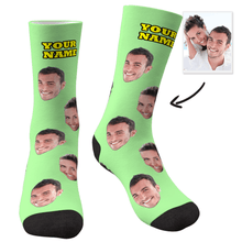 将图片加载到图库查看器,Custom Face Socks With Your Text - MyFaceSocks