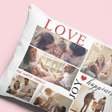 将图片加载到图库查看器,Custom Photo Pillow Love Joy Family Pillow Gifts for Family(Square)
