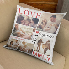 将图片加载到图库查看器,Custom Photo Pillow Love Joy Family Pillow Gifts for Family(Square)