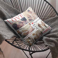 将图片加载到图库查看器,Custom Photo Pillow Love Joy Family Pillow Gifts for Family(Square)