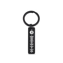 画像をギャラリービューアに読み込む, Scannable Spotify Code Keychain, Custom Music Song Keychains Black - soufeelus