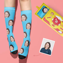 将图片加载到图库查看器,Custom Face Photo Colorful Socks
