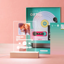 Load image into Gallery viewer, GIFTLAB 3 in 1 Spotify Gifts Set with Box Spotify Lamp Spotify Keychain Gifts for Her
