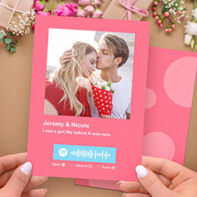 将图片加载到图库查看器，Custom Spotify Code Music Cards Multicolors Cards For Valentine's Day Cards ForAnniversary
