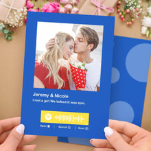 将图片加载到图库查看器，Custom Spotify Code Music Cards Multicolors Cards For Valentine's Day Cards ForAnniversary
