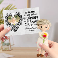 画像をギャラリービューアに読み込む, Personalized Crochet Doll Gifts Handmade Mini Look alike Dolls with Custom Memorial Card Always in My Mind
