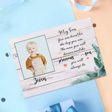 将图片加载到图库查看器，Custom Crochet Doll from Photo Handmade Look alike Dolls Gifts for Son with Personalized Name Card
