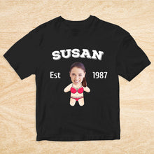 画像をギャラリービューアに読み込む, 2DminimeT恤功能开发-Custom Face Minime T-shirt Personalized Name and Year
