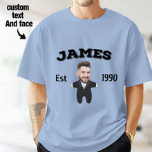 画像をギャラリービューアに読み込む, 2DminimeT恤功能开发-Custom Face Minime T-shirt Personalized Name and Year
