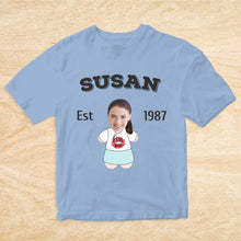画像をギャラリービューアに読み込む, 2DminimeT恤功能开发-Custom Face Minime T-shirt Personalized Name and Year
