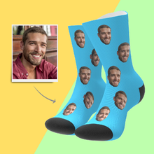 将图片加载到图库查看器，Custom Face Photo Colorful Socks
