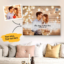 将图片加载到图库查看器，Custom Sound Gifts - Personalised Soundwave Art Print With Text - Upload Your Own Photo
