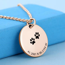画像をギャラリービューアに読み込む, Longitude Latitude Necklace（弧形经纬度项链）
