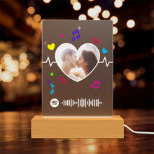 将图片加载到图库查看器，Spotify Code Color Light(木质底座)

