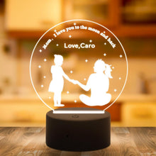 Load image into Gallery viewer, Custom 3D night light best anniversary gift for wife and baby - MyPhotoKeychain
